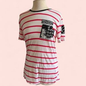 Madmext graphic striped anarchy punk patch design t-shirt